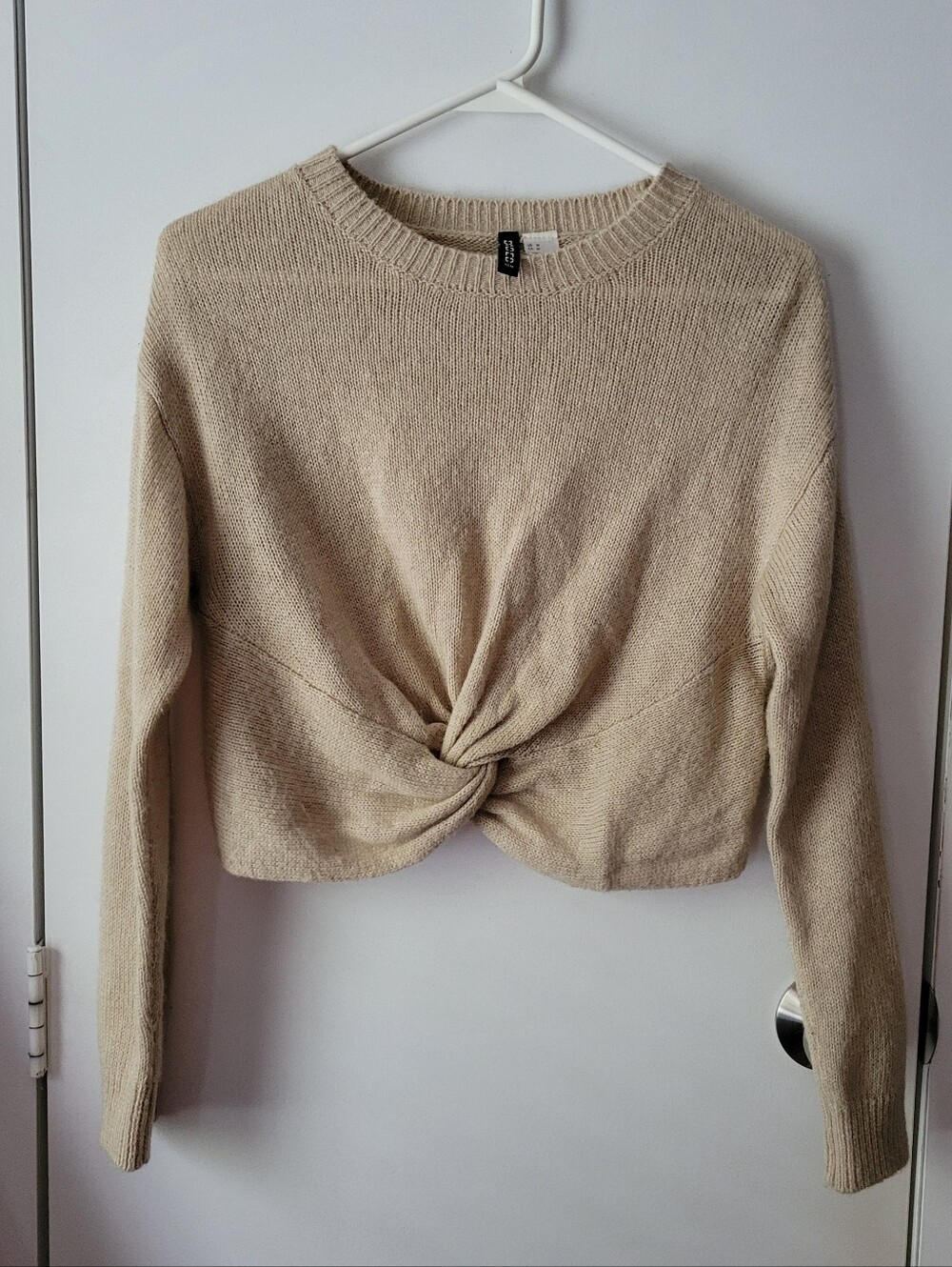 H&M Tan Twist Front Sweater